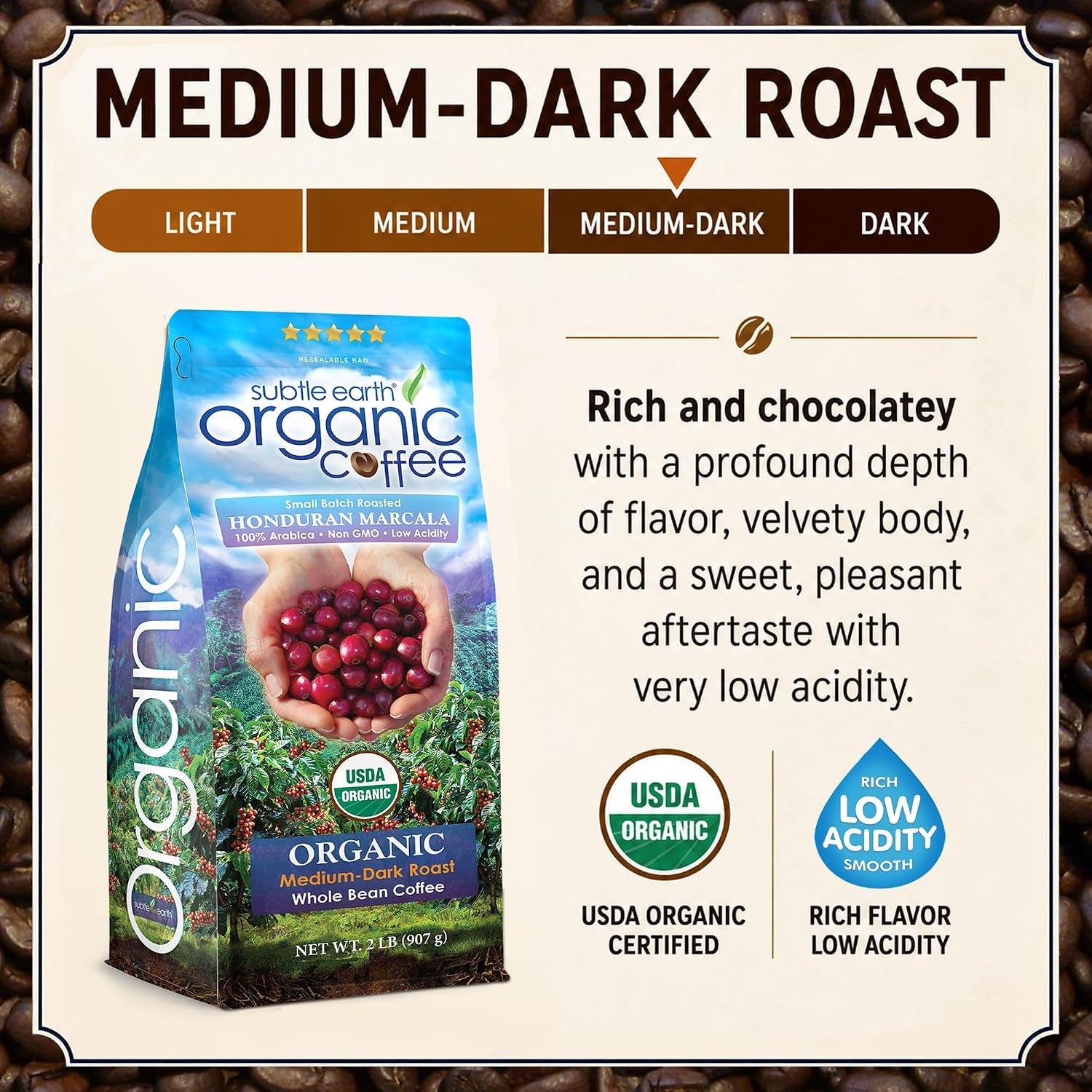 2lb-subtle-earth-organic-coffee-medium-dark-roast-whole-bean-coffee-100-arabica-beans-low-acidity-and-non-gmo-2lb-bag