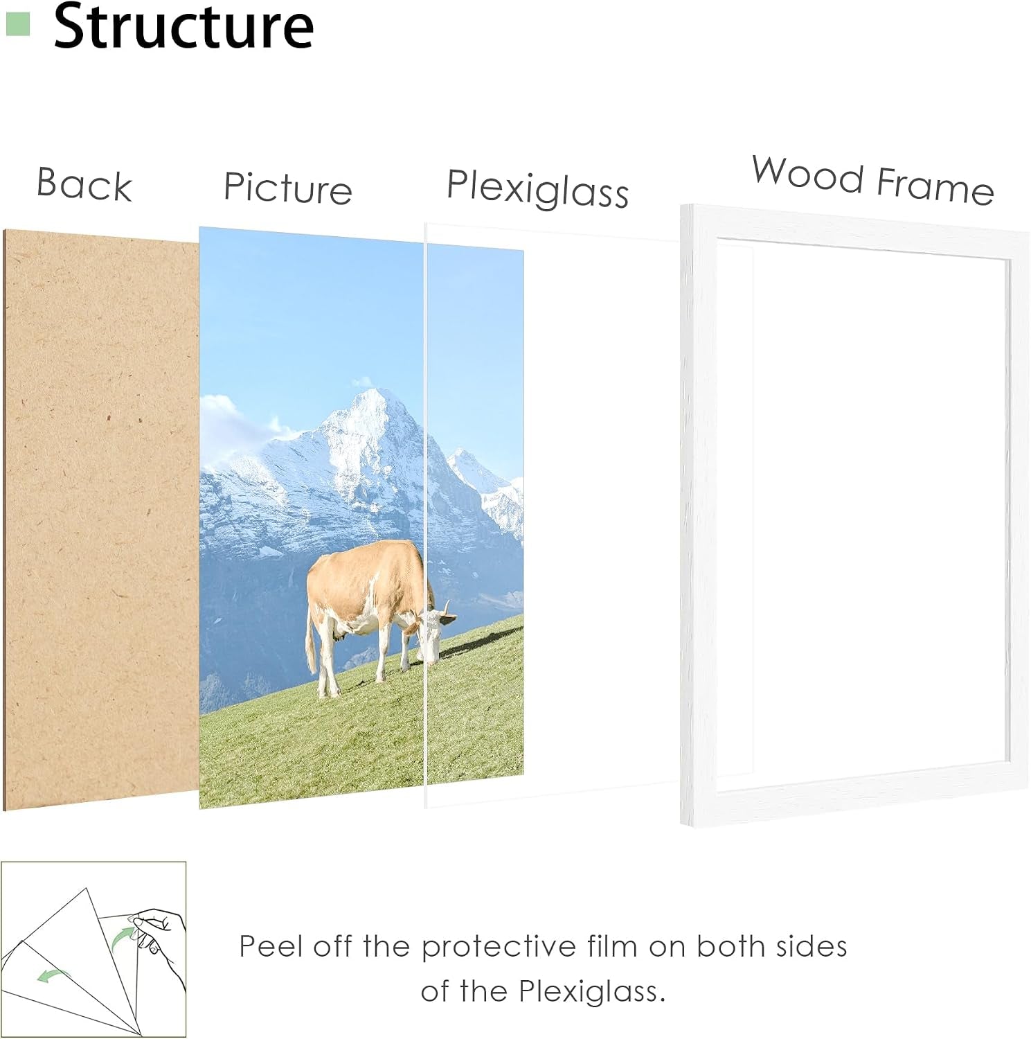 8x10-picture-frame-set-of-6-solid-wood-photo-frames-white