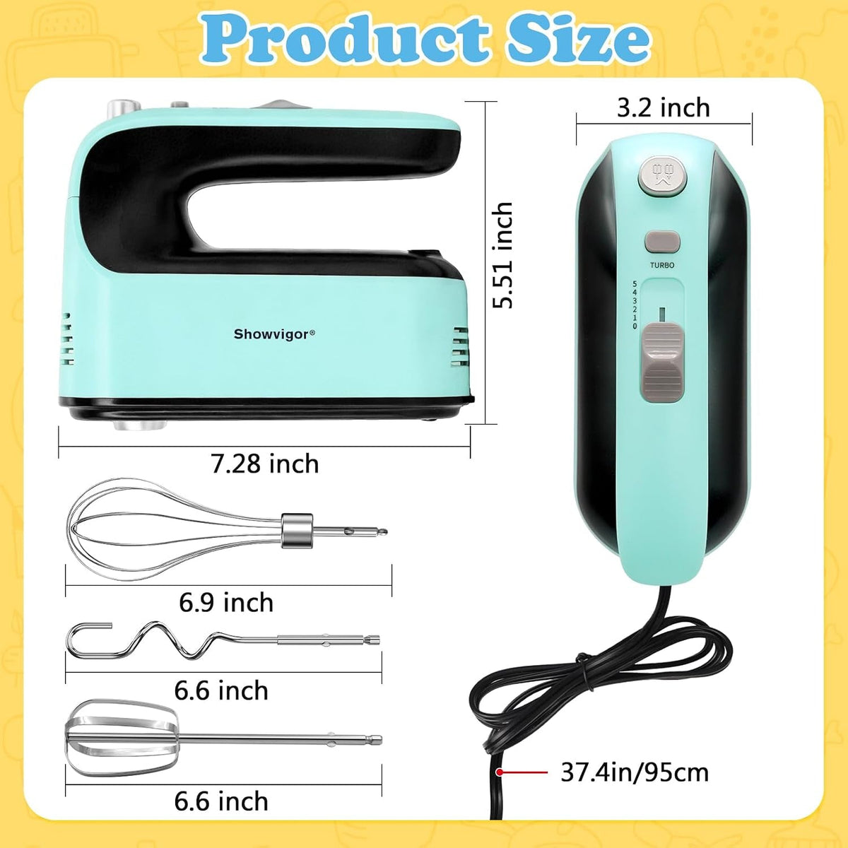 electric-hand-mixer-adjustable-speed-300w-handheld-mixer-electric-whisk-with-5-stainless-steel-accessories-turbo-boost-self-control-speed-eject-button-food-beater-for-cakes-eggs