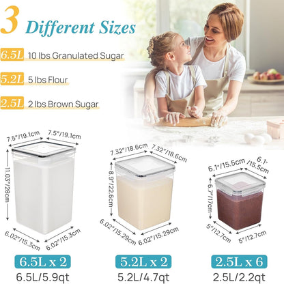 10 PCS Flour and Sugar Storage Container Sets for Advanced Baker6