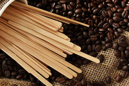 Birch Wood Coffee Stirrers, 7 Inch round End Wooden Stir Sticks 1000 Pack8