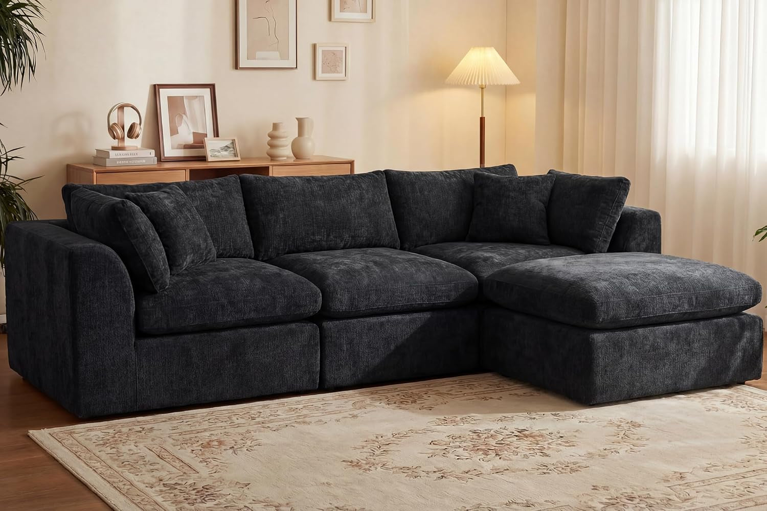 110-oversized-boneless-cloud-couch-for-living-room-modern-big-sectional-compressed-l-shape-couch-with-ottoman-comfy-chenille-deep-seat-memory-foam-spineless-4-seater-sofa-black