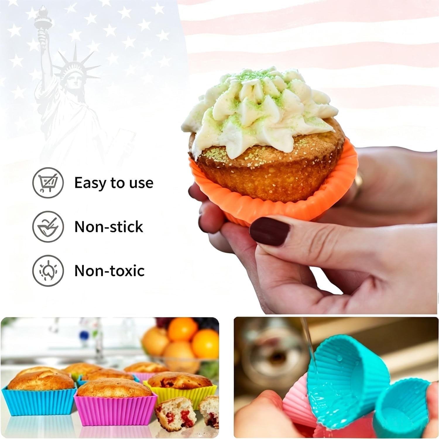 36-pack-silicone-cupcake-liners-muffin-baking-cups-liners-reusable-non-stick-cake-molds-sets-lunch-bento-box-dividers-accessories