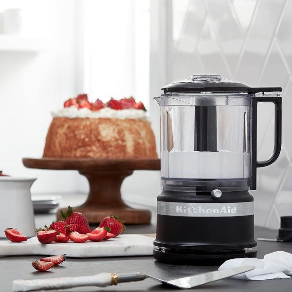 Kitchenaid 5 Cup Food Chopper KFC0516BM, Matte Black | Precisely Chops or Purees, Whisk Accessory for Fast Whipping, Two Speeds plus Pulse, Stainless Multi-Purpose Blade2