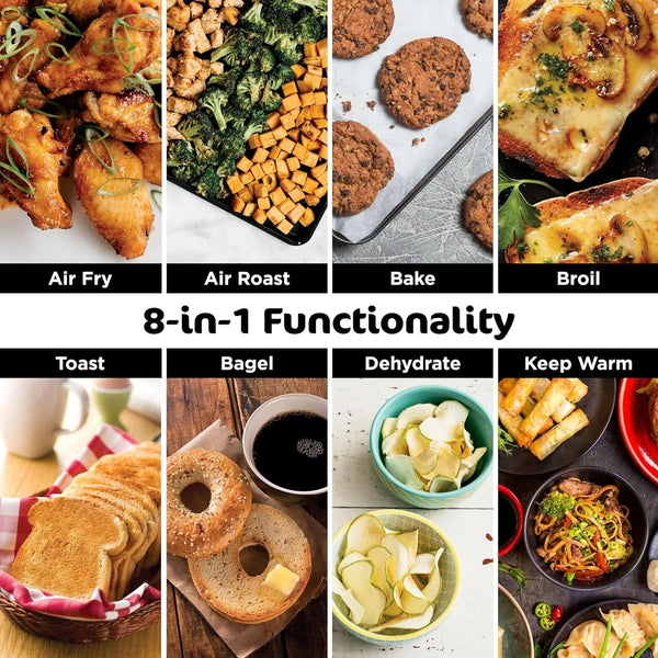 Ninja Digital Air Fry Countertop Oven, 8-In-1, XL, Silver, SP101 | Air Fry, Air Roast, Broil, Bake, Toast, Bagel, Dehydrate, Keep Warm, 1800W, Flip up & Away3
