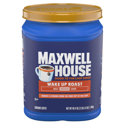 Ground Coffee, Wake up Roast, Medium Roast, 40.4 Oz | Robust & Strong Medium Roast Coffee, Smooth & Delicious, Rich Aroma, Roasted in the USA since 1892, Certified Kosher1