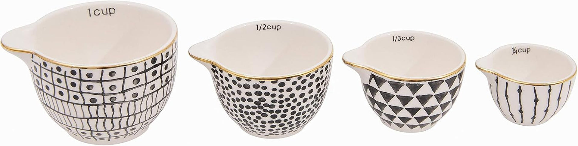 creative-co-op-black-white-stoneware-measuring-cups-with-gold-electroplating-set-of-4-sizes