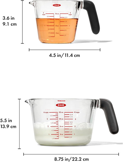 OXO Good Grips Glass Measuring Cup Set, 2 Cup & 4 Cup with Non-Slip Handle5