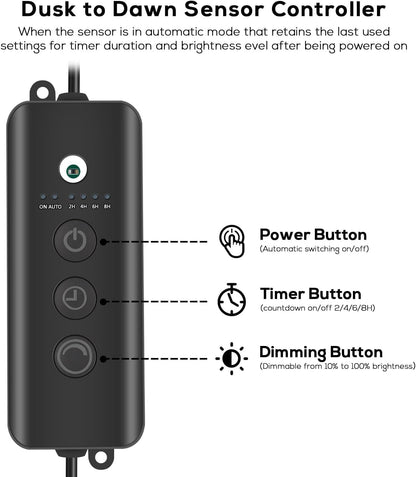 Outdoor Landscape Lighting with Dusk to Dawn Sensor Controller, 4 Pack4