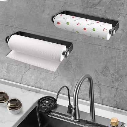 Under Cabinet Paper Towel Holder, Adhesive or Drill Mount Paper Towel Holder, Wall Mount Paper Towel Holders for Kitchen or Bathroom (Black)3