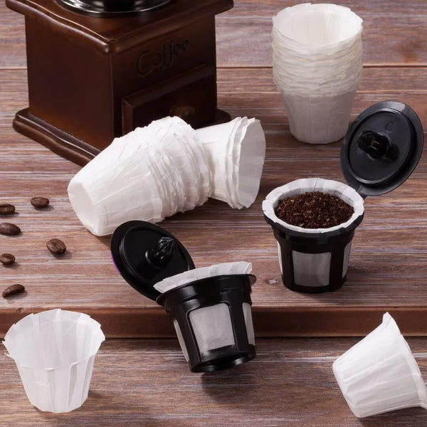 Disposable Paper Coffee Filters, Keurig K Cup Paper Filters for Keurig Single Brewer Reusable Cups, K-Cup Coffee Pods, Fits All Brands Reusable K Cups (300)8