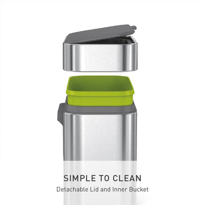Simplehuman Compost Caddy, Detachable and Countertop Bin, 4 Liter / 1.06 Gallon, Brushed Stainless Steel5
