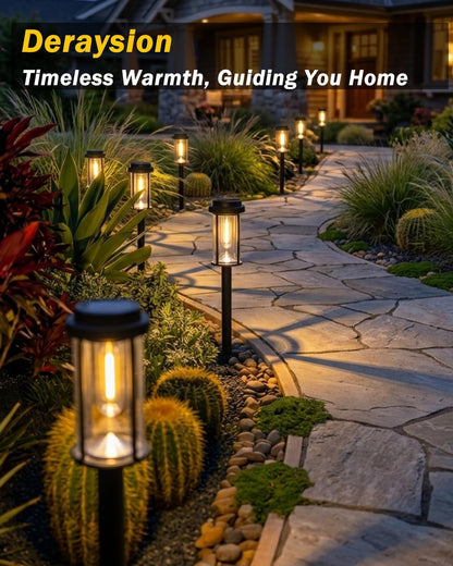 8 Pack Solar Pathway Lights Outdoor 21" LED Solar Garden Lights2