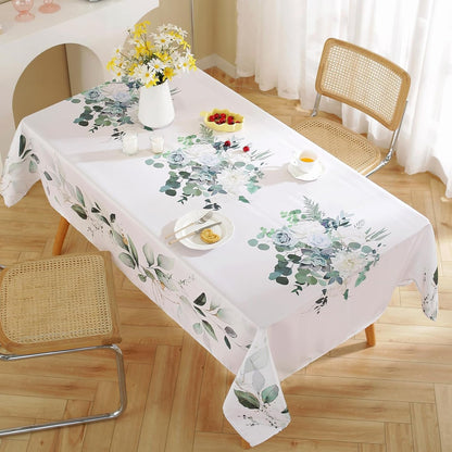 Eucalyptus Floral Tablecloth 52X70 Inch Rectangular2