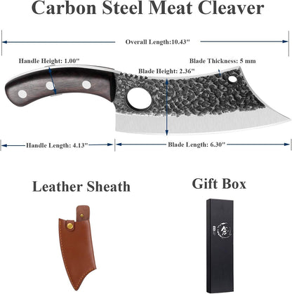 Huusk Chef Knife, Viking Kitchen Knife with Sheath | Sheath Included, for Slicing, Chopping and Everyday Food Prep3