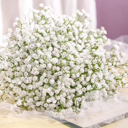 12Pcs Babys Breath Artificial Flowers, 21In Floral Stems for Vase Decor | Trim 12In Lower Stems to Fit 4–6In Small or 7–12In Medium Vases for Dining Table Centerpiece, Bedroom, Wedding Decor7