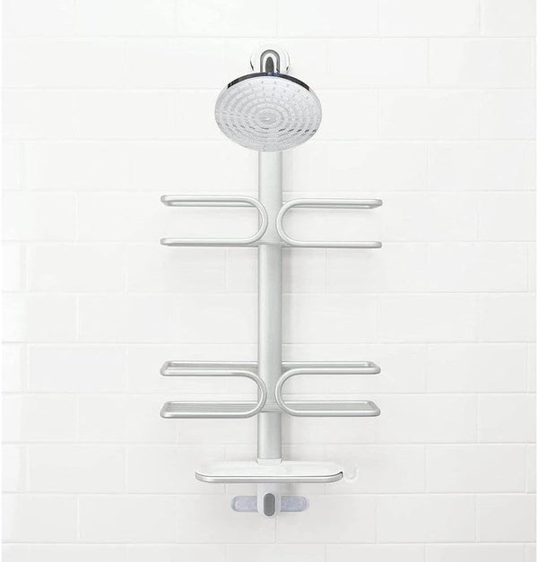 OXO Good Grips 3-Tier Aluminum Shower Caddy, Bathroom Organization8