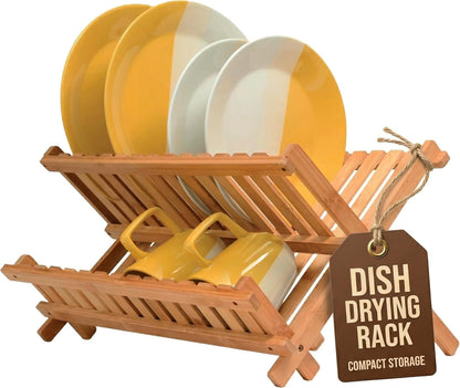 Collapsible Dish Drying Rack, Foldable Kitchen Counter Dish Drainer1