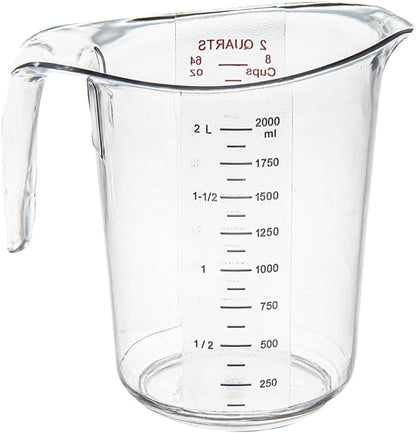 Plastic Measuring Cup - Chef 101 Measuring Jug with Dual Unit Markings, Dishwasher Safe - Clear Measuring Cup for Kitchen, Restaurants10
