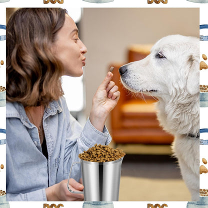 3Cup Dog Food Scoop Stainless Steel Dog Food Measuring Scoop,3 Cup Scoop for Cat or Bird Foods4