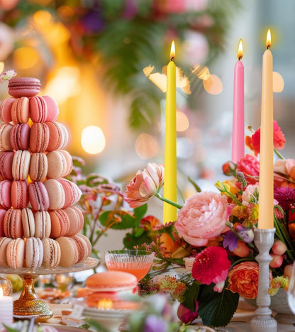 12 Pack 10 Inch Multi-Color Taper Candle Set for Holiday Dinner Party, Unscented Long Candlesticks, Dripless and Smokeless, 7-8 Hours Burn5