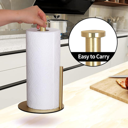 Gold Countertop Paper Towel Holder, Stainless Steel, Modern Kitchen and Bathroom Organization4