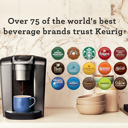 K-Elite Single Serve K-Cup Pod Coffee Maker, with Strength and Temperature Control, Iced Coffee Capability, 8 to 12Oz Brew Size, Programmable, Brushed Slate | Strength, Temperature Control, Iced Coffee Capability, 8 to 12Oz Brew Size, Programmable9