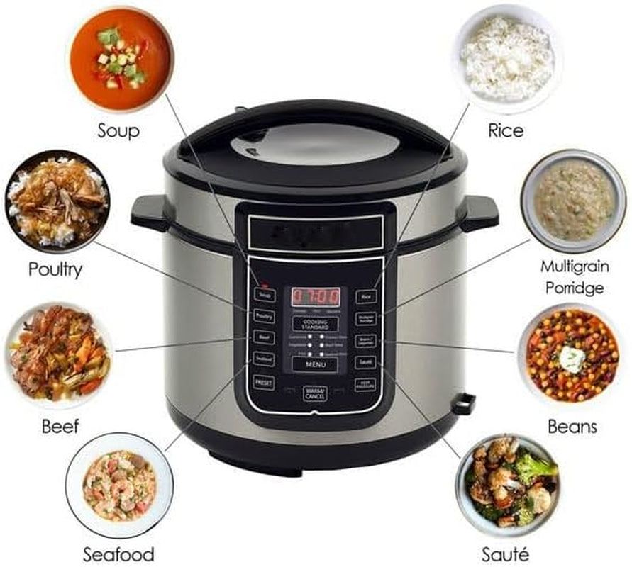 6-quart-digital-pressure-cooker-with-14-preset-cooking-functions-stainless-steel-electric-multi-cooker-with-slow-cook-keep-warm-and-auto-shut-off