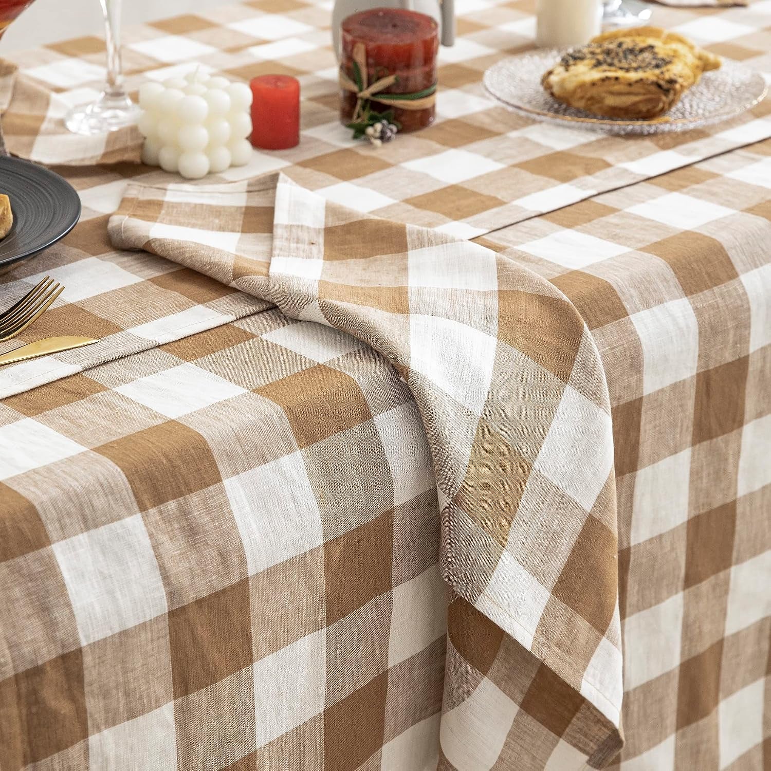 100-yarn-dyed-linen-rectangle-tablecloths-60x84inches-for-dining-buffet-parties-picnic-events-and-restaurants-decorative-halloween-thanksgiving-machine-washable-tablecloths-brown-plaid