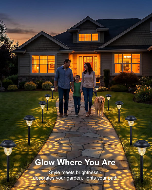 8 Pack Solar Pathway Lights Outdoor,Led Warm White4