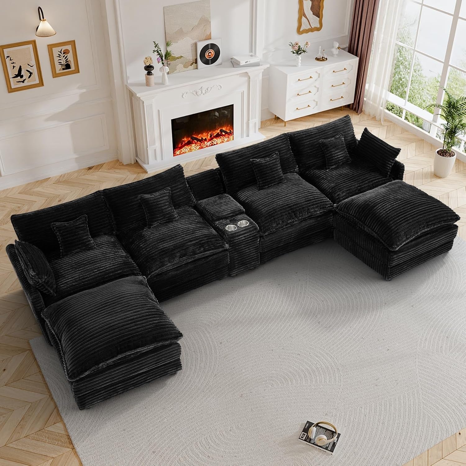 145-cloud-couch-oversized-u-shaped-jet-black-sectional-couches-for-living-room-big-fluffy-comfy-soft-corduroy-couch-sectionals-modular-sectional-sofa-with-ottoman-central-console