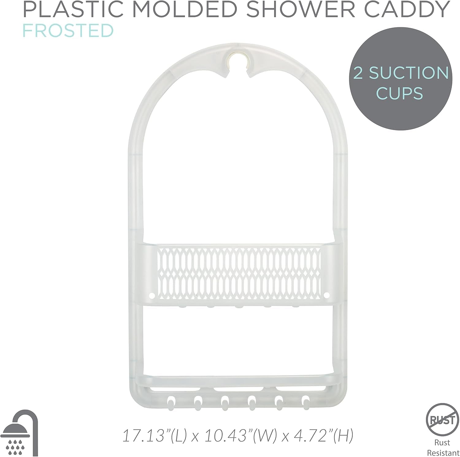 molded-shower-caddy-bathroom-storage-hangs-over-shower-head-6-accessory-hooks-holds-razors-washcloths-accessories-suction-cup-stability-white