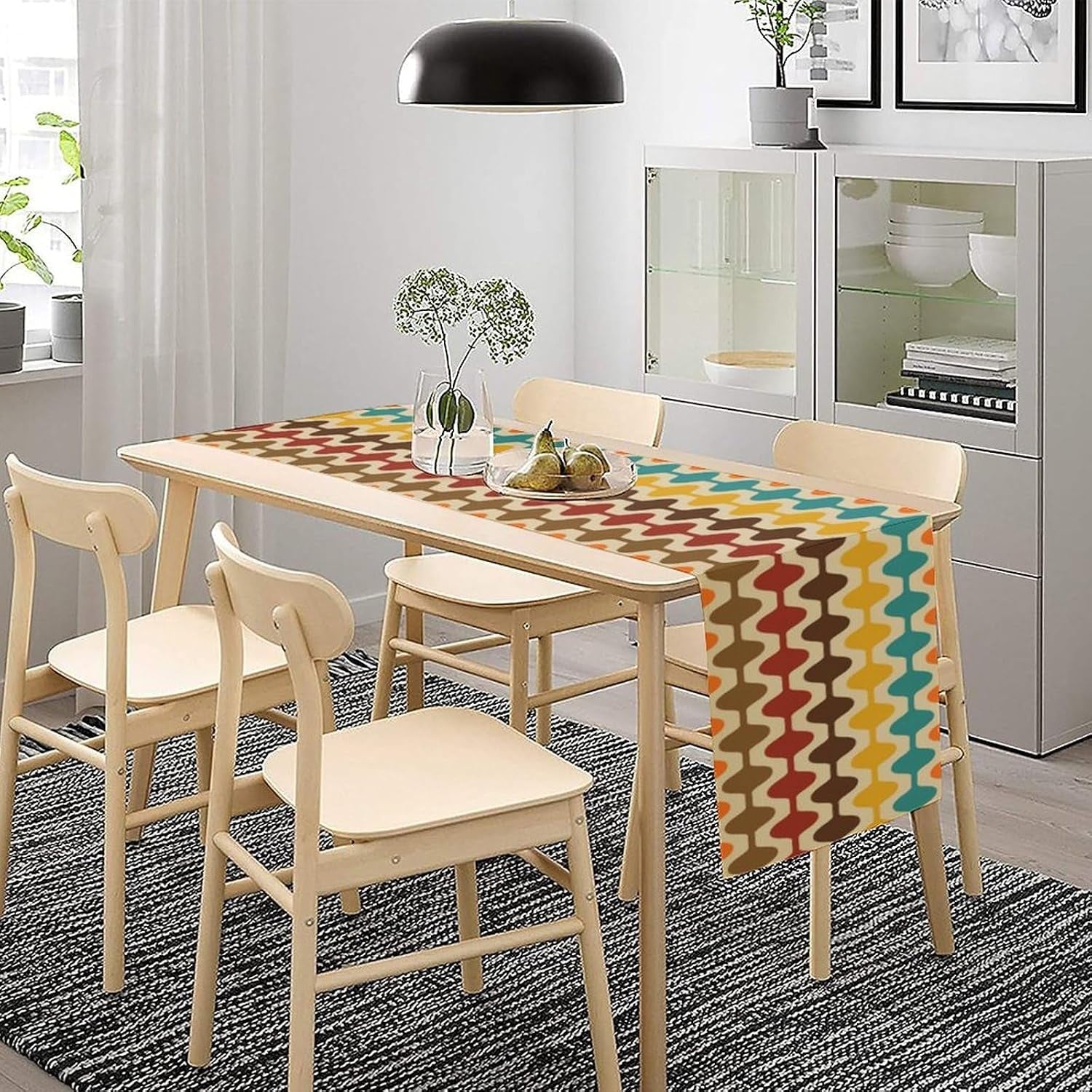 mid-century-table-runner-retro-50s-60s-abstract-geometric-kitchen-dining-decor-farmhouse-style-table-decor-for-coffee-table-dining-room-table-bedroom-party-13-x-36-inch