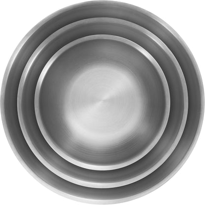 Prep 3-Pc Brushed Stainless Steel Nesting Bowls Set2