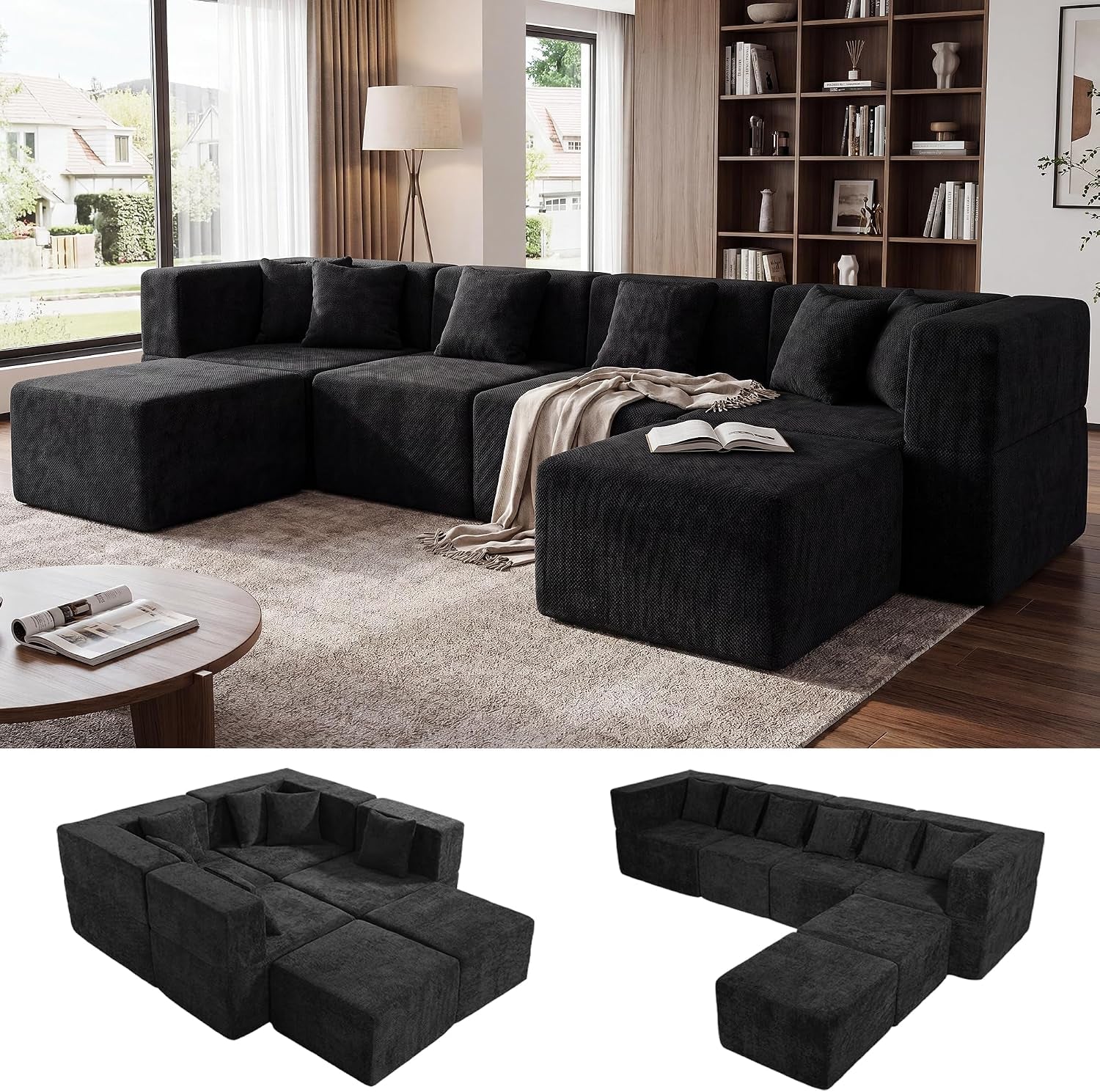 u-shaped-boneless-sectional-couch-oversized-chenille-black