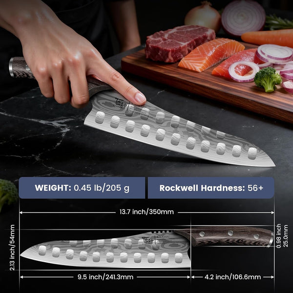 Gyutou Chef Knife, 9.5 Inch Japanese Style Kitchen Knife7