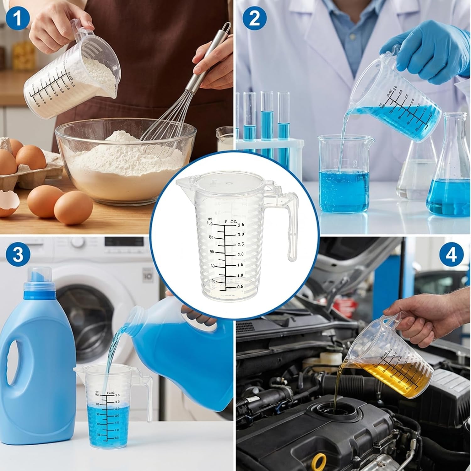 100ml-plastic-graduated-beaker-2-pack-liquid-measuring-cup-with-handle-with-lid-measuring-pitcher-measure-containers-for-liquid-mixing-pet-food-motor-oil-laboratory-kitchen