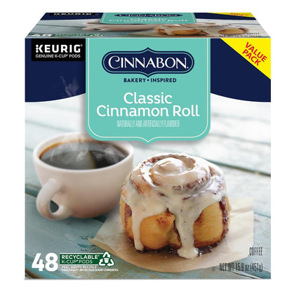 Classic Cinnamon Roll Keurig Single-Serve K-Cup Pods, Light Roast Coffee, 48 Count8