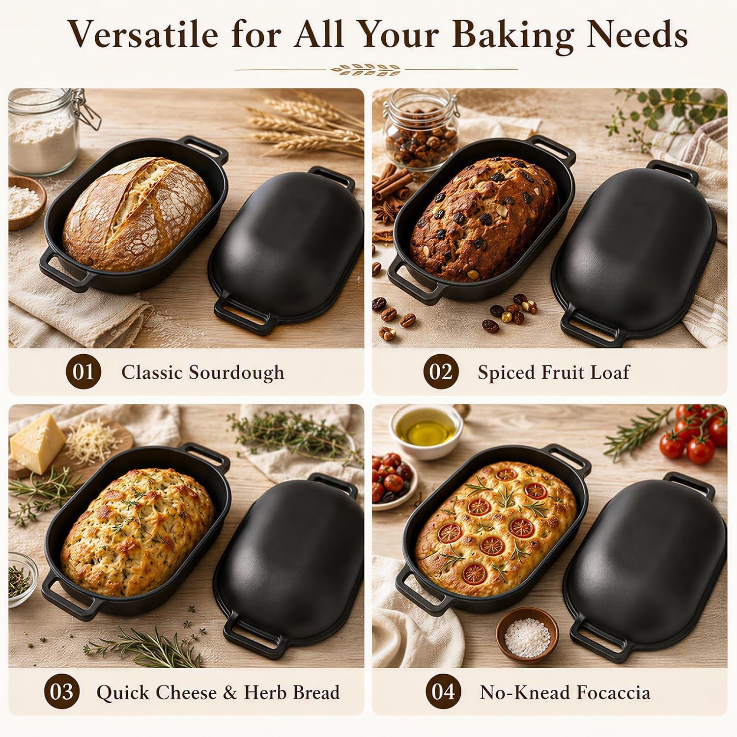 16x10-oval-cast-iron-dutch-oven-for-bread-baking-bread-loaf-pan-with-sourdough-bread-making-kit-pre-seasoned-bread-dutch-oven-with-lid-9-5qt-13-lbs-heavy-duty-homemade-breadmaking
