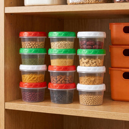 8Oz Small Plastic Freezer Food Containers with Lids, 1 Cup, 12Pcs9