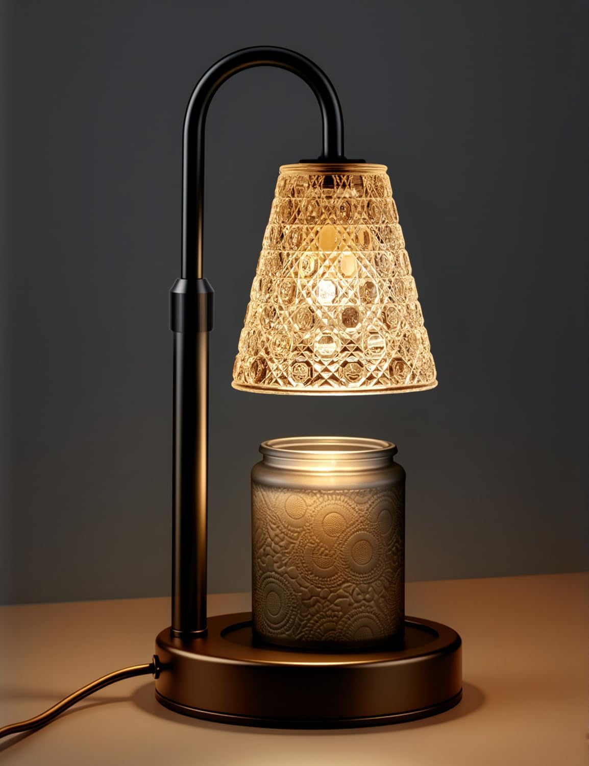 candle-warmer-lamp-with-timer-dimmable-wax-melt-warmer-black