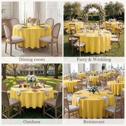 round Tablecloth 60 Inch, Yellow5