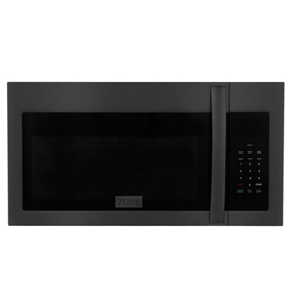 ZLINE over the Range Convection Microwave Oven in Black Stainless Steel with Modern Handle and Sensor Cooking1