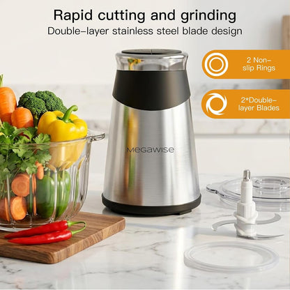 Electric Food Processor, 1000W Meat Grinder & Vegetable Chopper with 4L Thick Glass Bowl, 4 Blades and Dual-Speed Food Chopper for Meat, Vegetables, Fruits, Nuts, and Baby Food3