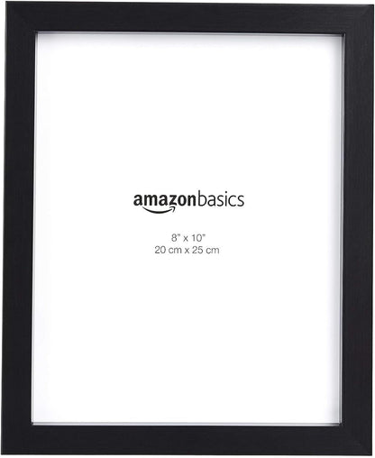 Rectangular Photo Picture Frame, 8" X 10", Wall Hanging or Tabletop Display, Black, 2-Pack, Horizontal or Vertical1