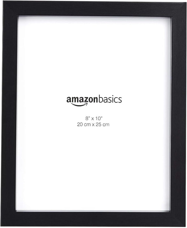 Rectangular Photo Picture Frame, 8" X 10", Wall Hanging or Tabletop Display, Black, 2-Pack, Horizontal or Vertical1