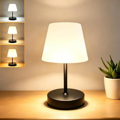 DOLADY Shower Lamp Waterproof, 4000Mah Battery Cordless Table Lamp (Black)1
