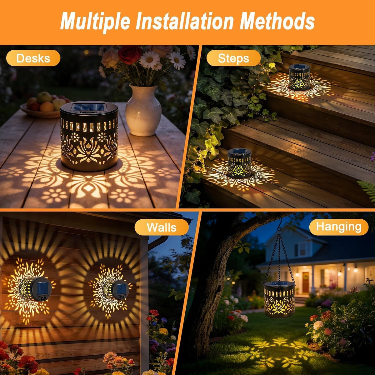 2-pack-solar-fence-lights-metal-flower-pattern-solar-powered-wall-lights