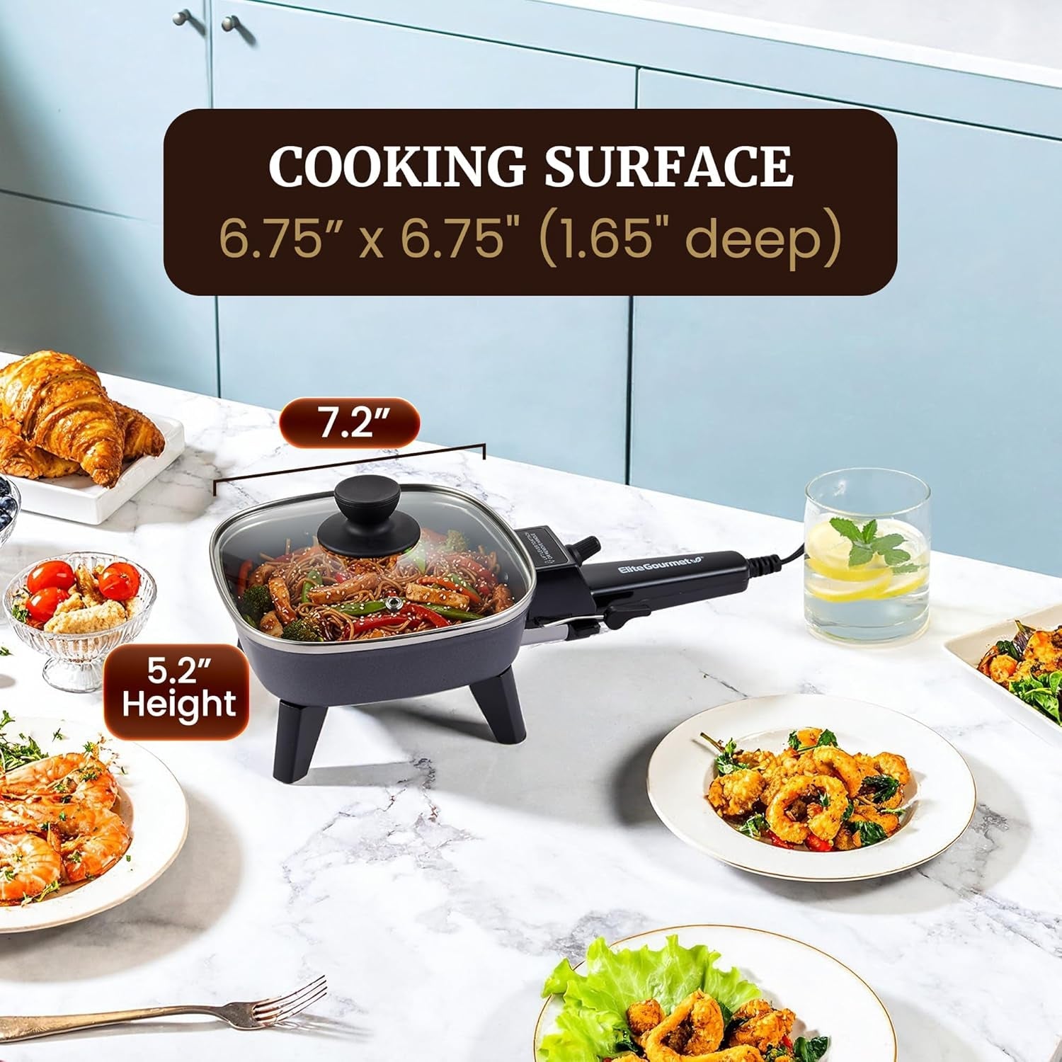 efs059-personal-compact-electric-skillet-7-600w-black-portable-cooker-with-removable-handle-nonstick-surface-tempered-glass-lid-adjustable-temperature-rapid-heating