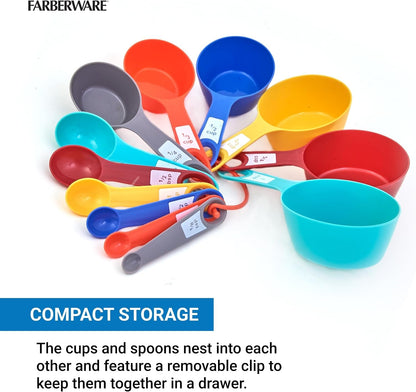 Measuring Cups and Spoons Set, 12-Piece Rainforest Collection with Color-Coded Nesting Design for Cooking and Baking, Dishwasher Safe5